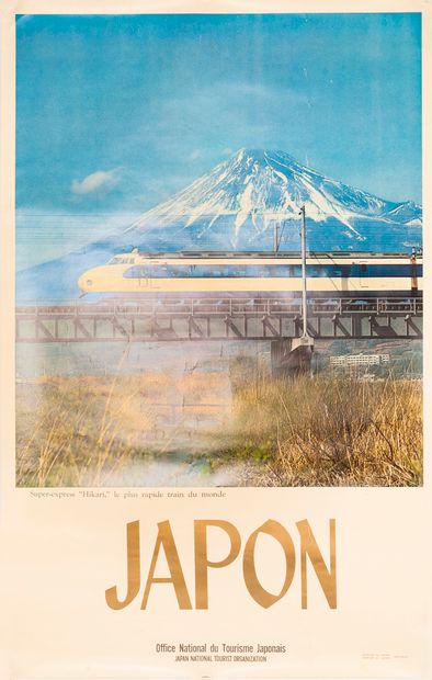 null ANONYME. Japon. Super-Express "Hikari", le plus rapide train du monde. Affiche...