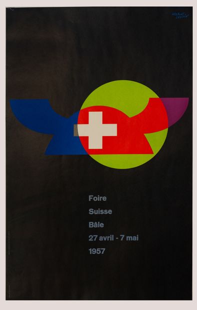 null LEUPIN Herbert. Foire Suisse Bâle. 1957. Affiche en sérigraphie. Imprimé en...