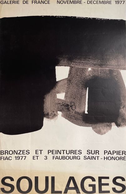 null SOULAGES Pierre. Bronzes et peintures sur papier. FIAC 1977. Galerie de France...