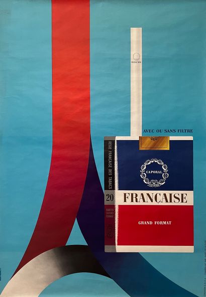 null AURIAC Jacques. Régie Française des Tabacs. Cigarettes Caporal. Avec ou sans...