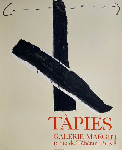 null TAPIES. 2 affiches :  - Galeria Maeght, desembre 78 ~ gener 79. Affiche lithographique....