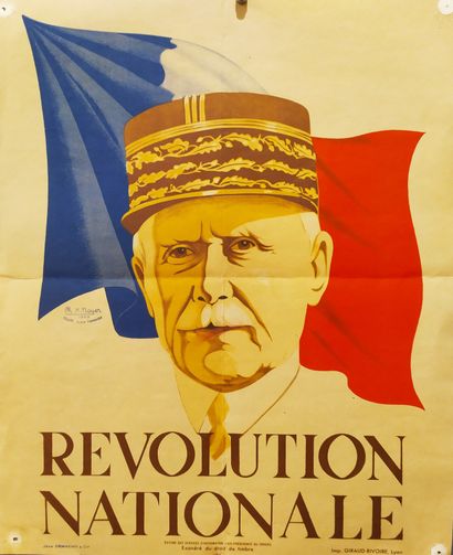 null VICHY.NOYER Philippe Henri. National Revolution. 1940. Lithographic poster....