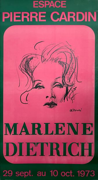 null Signature difficilement lisible. Espace Pierre Cardin. Marlène Dietrich. 29...