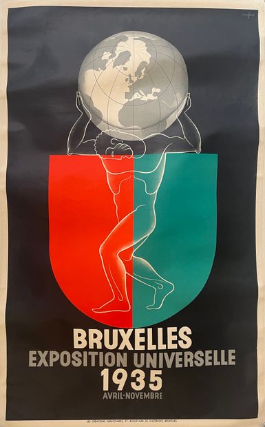 null MARFURT Léo. Bruxelles. Exposition Universelle 1935 Avril - Novembre. Affiche...