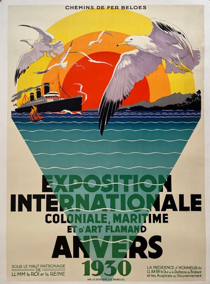null ANONYME. Chemins de Fer Belges. Exposition internationale coloniale, maritime...