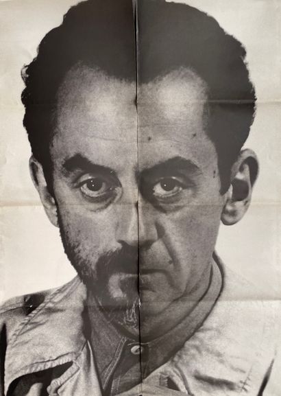 null MAN RAY. Studio Marconi Milano. 1974. Affiche 3 volets reproduisant un Autoportrait...