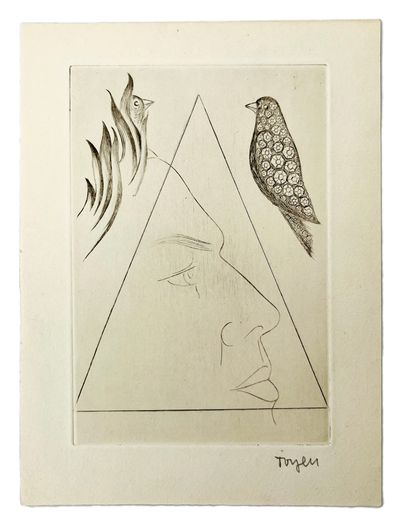 TOYEN Eau-forte originale, signée au crayon. [1952]. 19 x 13,5 cm (taille de l'image...