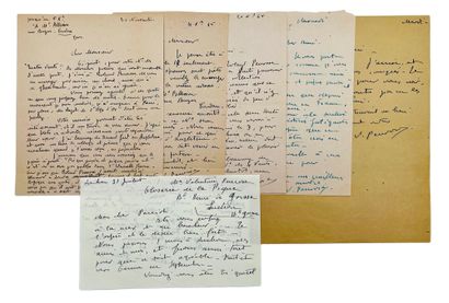 Valentine PENROSE 6 lettres autographes signées. 7 pp. ½ in-4 et in-8. Condom, Luchon...