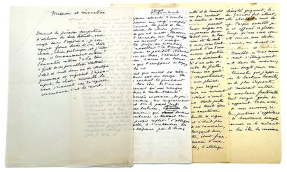 René Char 3 manuscrits autographes.
- Texte de «Moulin Premier» paru dans le 3e cahier...
