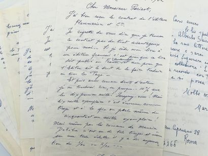GIORGIO DE CHIRICO 15 lettres autographes signées à Henri Parisot. 17 pp. ½ in-4...