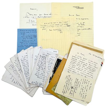 HENRI MICHAUX 17 lettres et 61 cartes, autographes signées, à Henri Parisot. 79 pp....