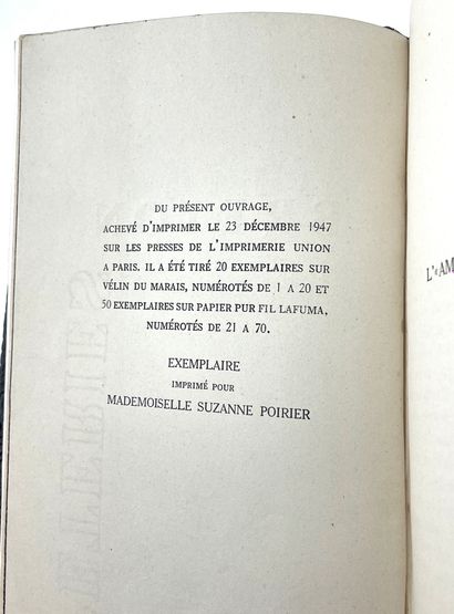 Julien GRACQ / Louis POIRIER André Breton. José Corti Paris 1947. E.O. L'un des 50...