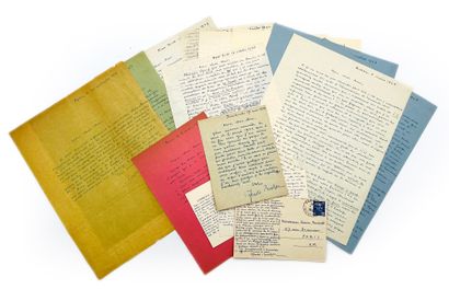 ANDRÉ BRETON 15 lettres autographes signées à Henri Parisot. 18 pp. in-4 et in-8....