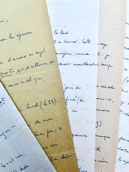 GEORGES BATAILLE 15 autograph letters signed to Henri Parisot. 27 pp. in-8 and in-4....