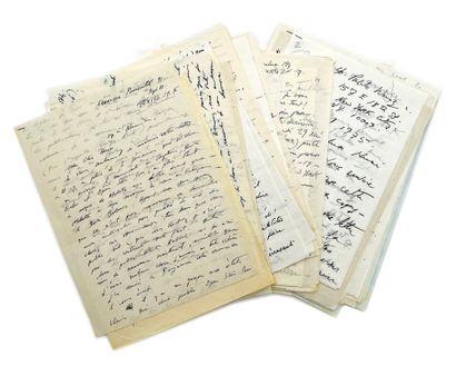 Leonora Carrington 62 autograph letters signed and 1 typed letter signed to Henri...