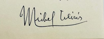 MICHEL LEIRIS 7 lettres autographes signées et 1 manuscrit autographe d'un poème....