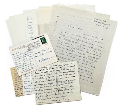Max ERNST 12 lettres et 6 cartes autographes signées + 1 lettre dactylographiée signée,...