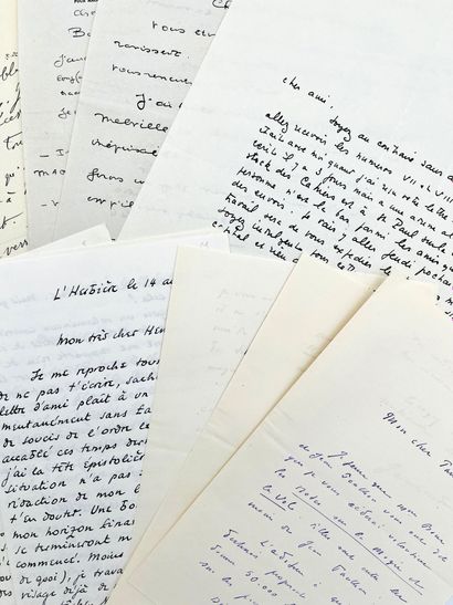 Divers auteurs 43 lettres adressées à Henri Parisot + 1 poème.
Jacques AUDIBERTI,...