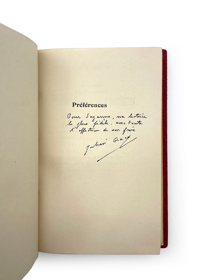 Julien GRACQ / Louis POIRIER Préférences. José Corti Paris 1961. E.O. L'un des 75...