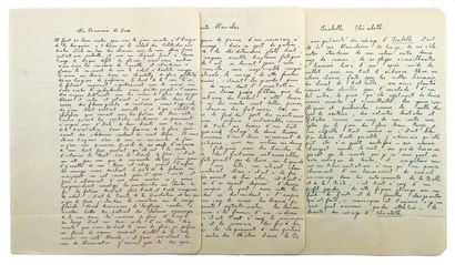 JULIEN GRACQ 3 manuscrits autographes. [1945].
Bel ensemble de poèmes en prose parus...