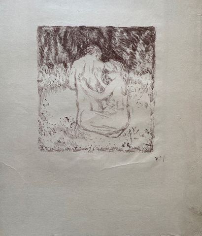 Pierre BONNARD (1867-1947) 牧歌》或《达夫尼斯和克洛伊》(Daphnis and Chloe)
石版画（折页）
29 x 25厘米