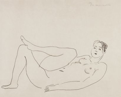 Henri MATISSE (1869-1954) Nu couché, jambe repliée, Etude de Jambes 1925
Lithographie...