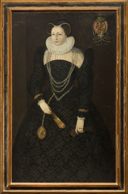 Ecole ESPAGNOLE, fin du XVIe siècle 
Portrait d’Anne de Béthune (1548-1607), épouse...