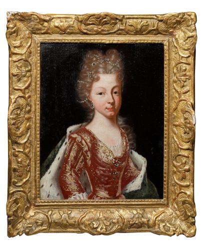 École française, XVIIIe siècle Portrait de jeune fille
Toile 40,5 x 32,5 cm (res...