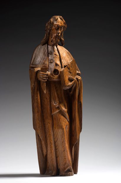 null Saint en chêne sculpté en ronde-bosse
XIXème siècle, dans le style du XVIème...