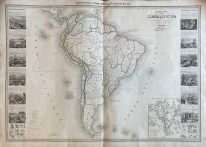 null Carte ancienne
Illustrée de l'Amérique du Sud, Vuillemin, 1859
60 x 84 cm
(petits...