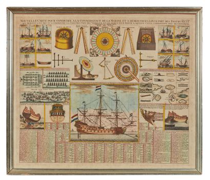 null Engraving heightened in colors
New map to lead to the knowledge of the navy...