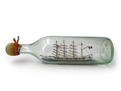 null Four-masted boat in a bottle, the Eviane