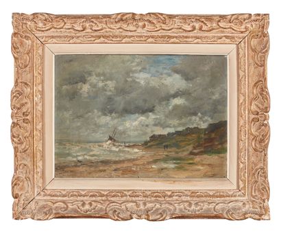 Charles LAPOSTOLET (1824-1890) Rivage
Huile sur toile, signée en bas à droite
33...