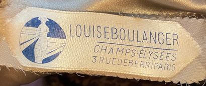 Louise Boulanger Robe du soir en crêpe envers satin de soie gris perle, l'envers...