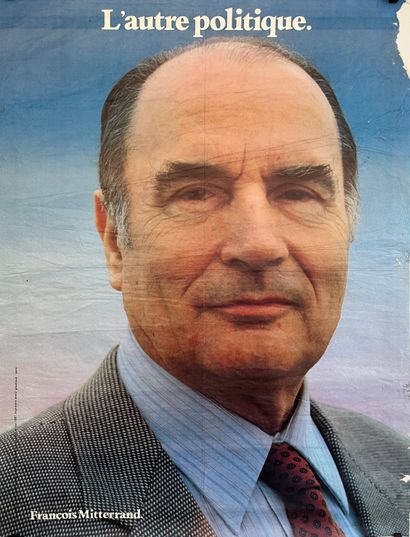 null Vè REPUBLIQUE. 3 affiches :

- Mitterrand Président de toutes les forces de...