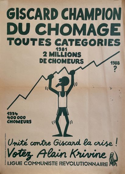 null Vè REPUBLIQUE. 4 affiches. Ligue Communiste Révolutionnaire : 

- Les diamants...