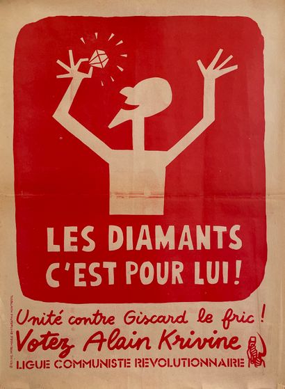 null Vè REPUBLIQUE. 4 affiches. Ligue Communiste Révolutionnaire : 

- Les diamants...