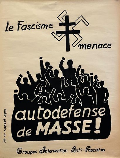 null MAI 68. 

Atelier populaire des GIAF (groupe d'intervention antifascistes)....