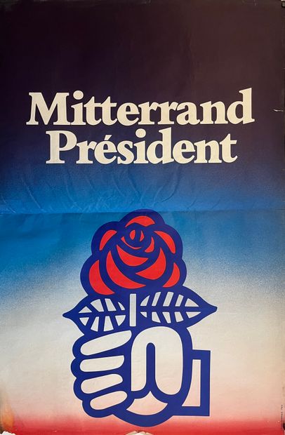null Vè REPUBLIQUE. 3 affiches :

- Mitterrand Président de toutes les forces de...