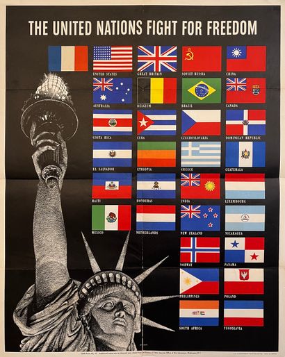 null U.S.A.

BRODER. The united nations fight for freedom. 1942. Affiche lithographique...