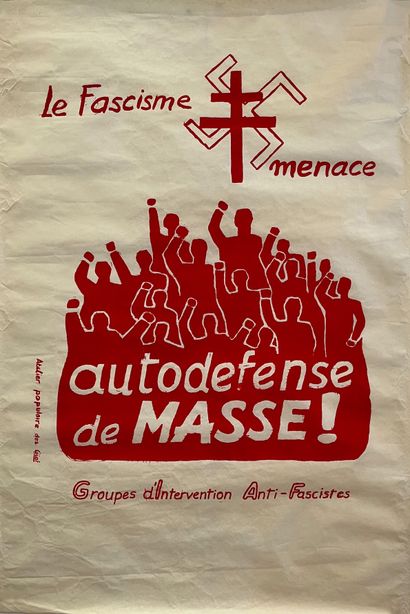 null MAI 68. 

Atelier populaire des GIAF (groupe d'intervention antifascistes)....