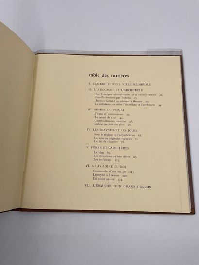 null 1 Volume : "UNE ŒUVRE DE JACQUES GABRIEL, L'HOTEL DE VILLE DE RENNES", François...