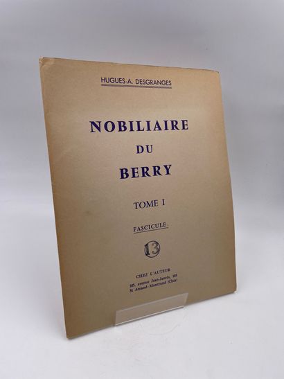 null 2 Volumes : 

- "NOBILIAIRE DU BERRY, TOME I", Fascicule n°12, Hugues-A. Desgranges

-...
