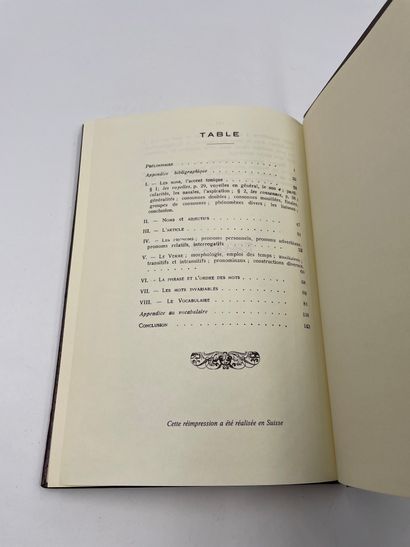 null 1 Volume : "LE FRANÇAIS DE MARSEILLE", Auguste Brun, Ed. Laffitte Reprints Marseille,...