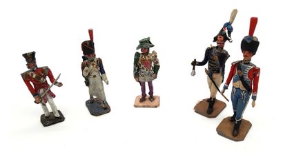 null FIGURINES OF ARTISTS. BALLADA. AUGER and others. Lot including 5 figurines....