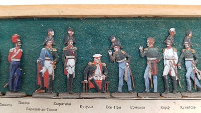 null TIN PLATES. 1st Empire. Russia. This lot includes 2 sets of staff officers accompanying...