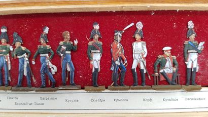null TIN PLATES. 1st Empire. Russia. This lot includes 2 sets of staff officers accompanying...