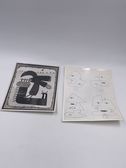 null Victor Brauner - Victor Brauner lying in front of one of his works

Dimensions:...
