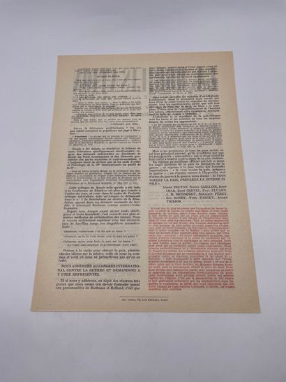 null (Surrealist Tract) - Mobilization Against War Is Not Peace

1 Sheet Recto-Verso,...