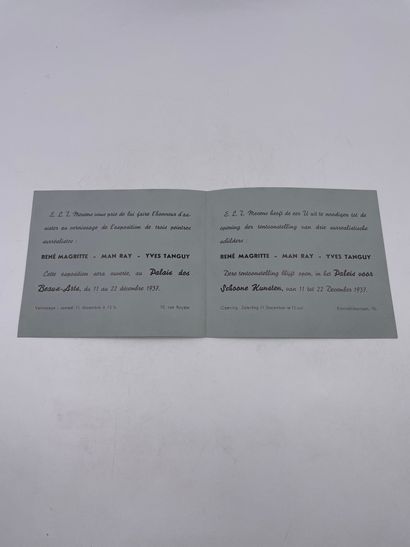 null Document - Carton d'Invitation

Carton d'Invitation à l'Exposition, "RENÉ MAGRITTE...